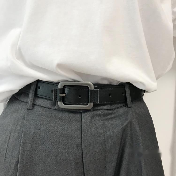 Thắt Lưng Màu Đen Phong Cách Hồng Kông Dễ Phối Đồ Thời Trang Cho Nam Và Nữ