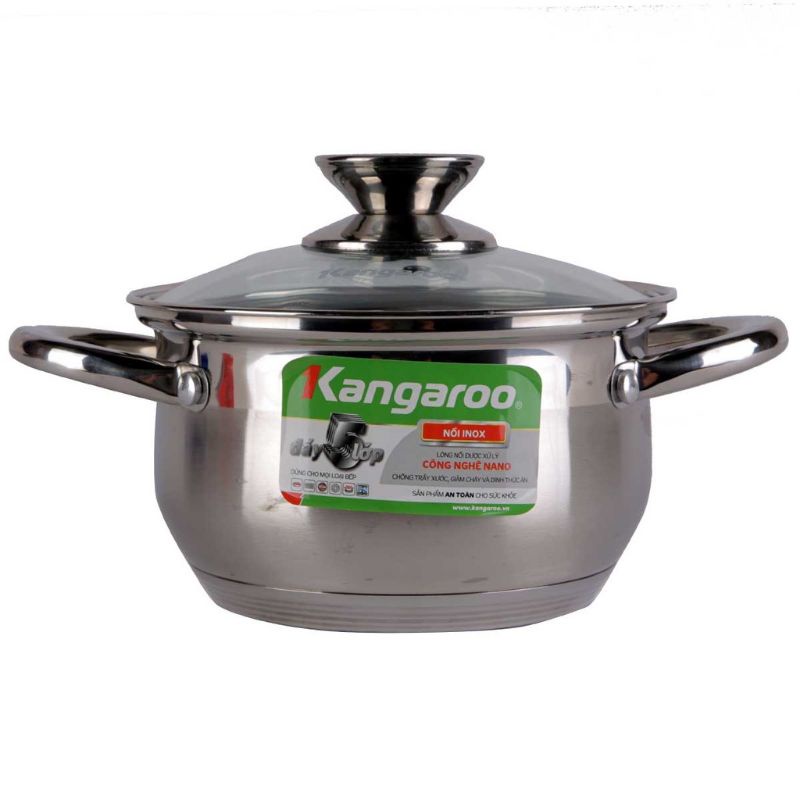 Nồi inox 5 lớp kangaroo size 16cm kg878s