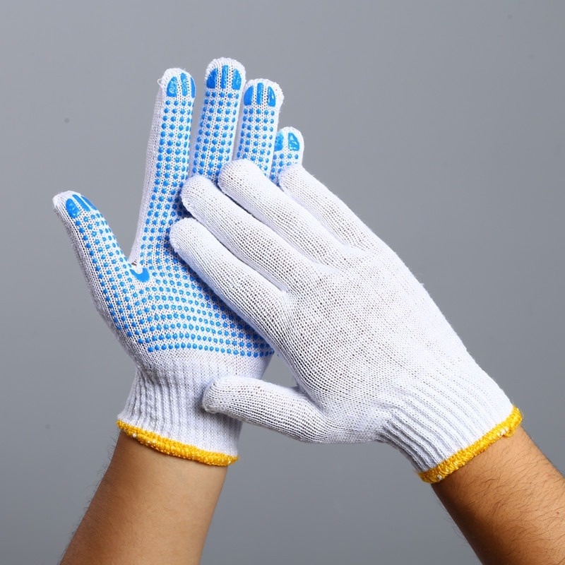 Set 2 Đôi Găng Tay Cotton Chống Trượt Thiết Kế Đơn Giản Cho Nam Nữ
