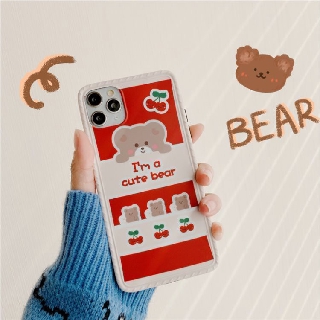 Ốp iPhone Gấu Đỏ Kèm PopSockets iPhone 7Plus/8Plus/X/Xs Max/11/11 Pro Max - ốp iphone