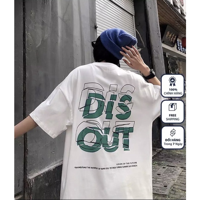 [CÓ ẢNH THẬT] Áo Thun Tay Lỡ Chữ DIS OUT Form Rộng Unisex- Áo Phông Ulzzang