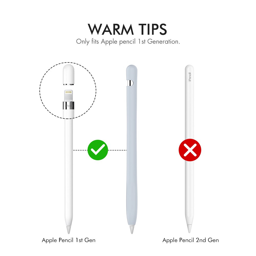 Ốp Case Apple Pencil 1 Silicone Cao Cấp Kèm Dây Chống Rớt Adapter Hiệu AHA STYLE