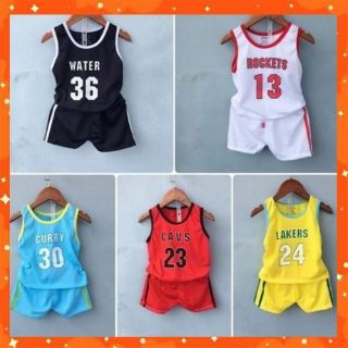 Combo 5 Bộ thun cotton sát nách cho bé trai