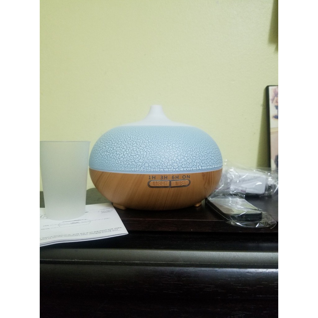 MÁY KHUẾCH TÁN TINH DẦU ĐÈN XÔNG TINH DẦU AROMA DIFFUSER 550ML KÈM ĐIỀU KHIỂN TỪ XA