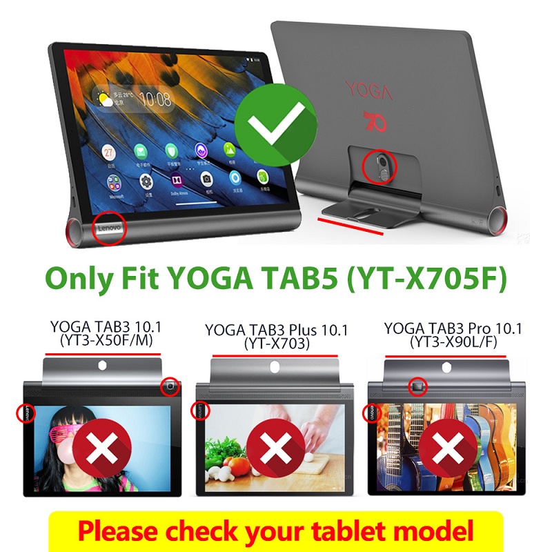 Bao Da Máy Tính Bảng Nam Châm Cho Lenovo Yoga Smart tab 5 2019 tab YT X705X YT X705F