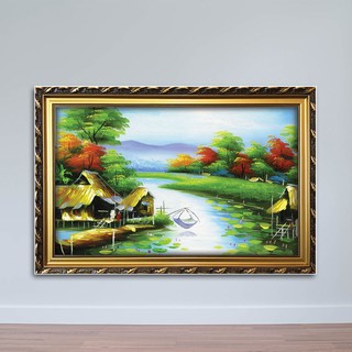 [Siêu rẻ] Tranh treo tường đồng quê- TT985 - tặng vòng phong thủy