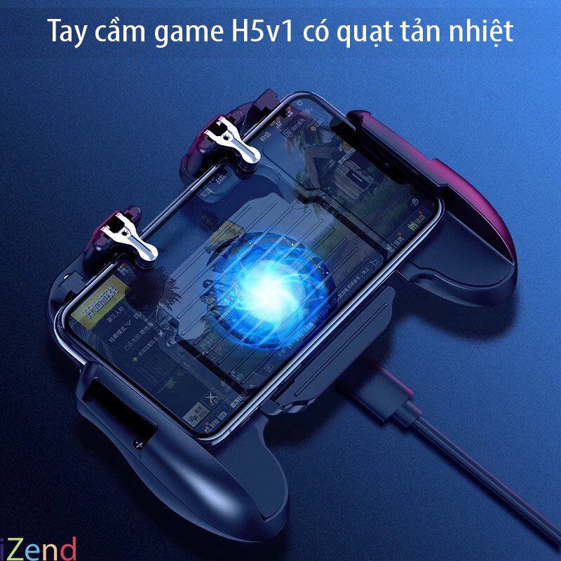 Tay cầm chơi game điện thoại PUBG, quạt tản nhiệt H5.0(kèm cáp sạc) | BigBuy360 - bigbuy360.vn