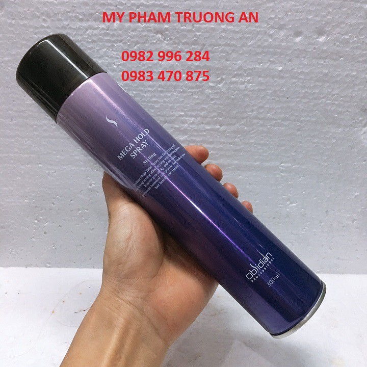 COMBO GÔM CỨNG TẠO KIỂU MEGA HOLD SPRAY OBSIDIAN 300ml