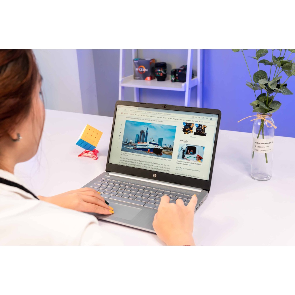 Laptop HP 14-DQ2055WM, i3-1115G4/ Ram 4Gb / SSD 256Gb/ 14'' FHD/ New full box | BigBuy360 - bigbuy360.vn