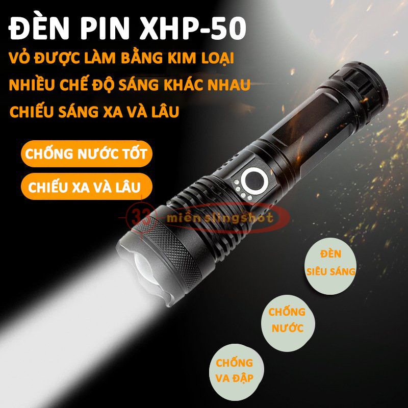 [ SIÊU SÁNG ] Đèn pin siêu sáng XHP50-Sản phẩm chính hãng - Đèn pin cầm tay siêu tiện lợi[XHP50]