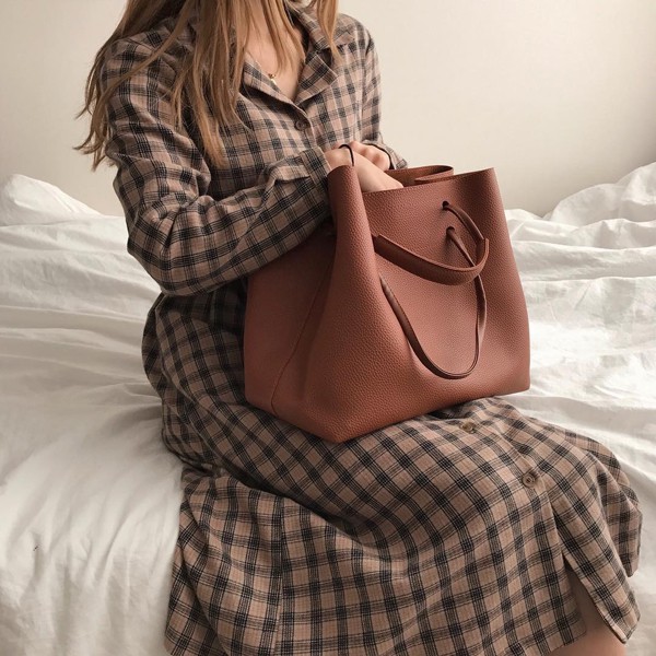 Túi tote da oversize vừa A4 - P028