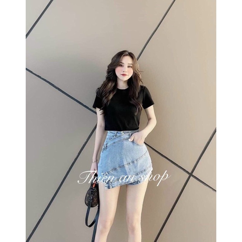 quần giả váy vạt lệch