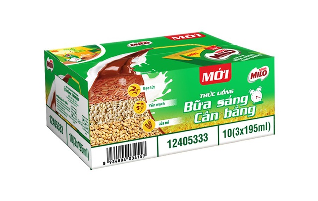 Thùng 30 hộp sữa ngũ cốc Nestle Milo 195ml / hộp