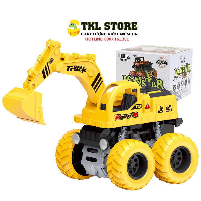 Ô tô đồ chơi địa hình, xe đồ chơi chạy đà ngộ nghĩnh cho bé - TKL Store