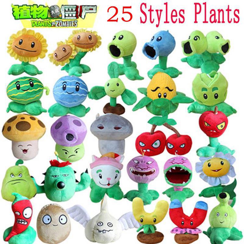 20cm Plants Vs Zombies Nhồi Bông Mềm Mại Đồ Chơi Trẻ Em