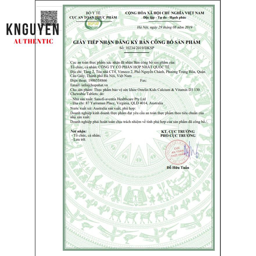 Ostelin Calcium & Vitamin D3 Úc dùng - Bà bầu và Trẻ em từ 12 tuổi trở lên (130 viên) | BigBuy360 - bigbuy360.vn