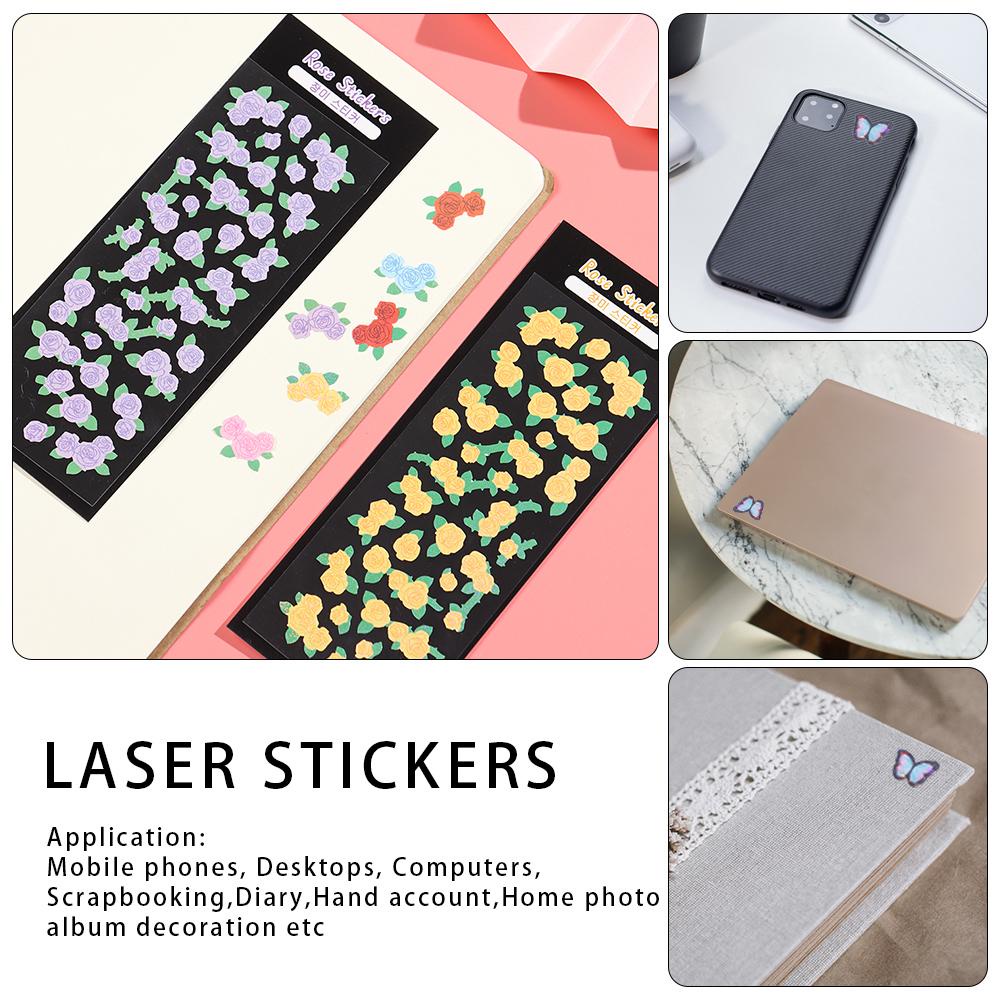 PISTA Nhãn Dán Laser Hình Bướm Nhiều Màu Sắc Trang Trí Album