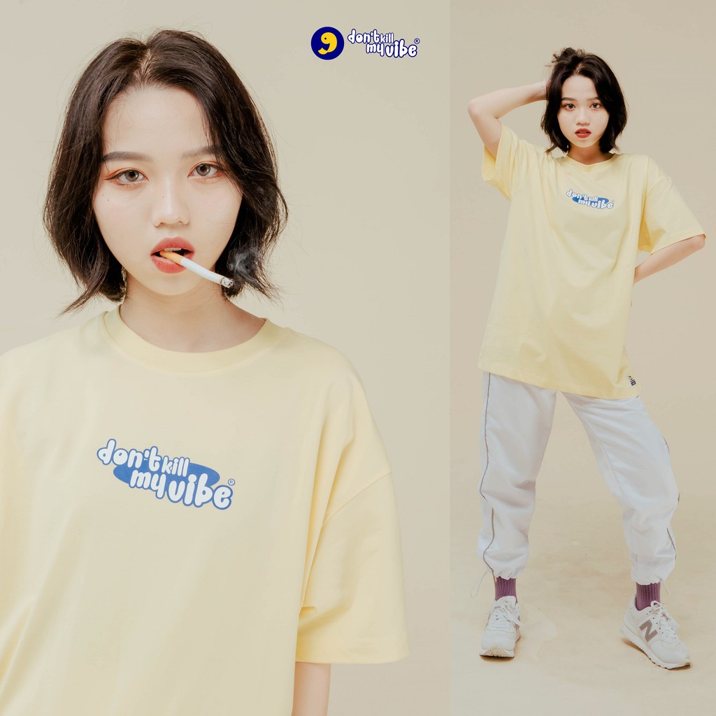 Áo thun unisex form rộng in chữ nhiều màu Don't Kill My Vibe | Basic Tee