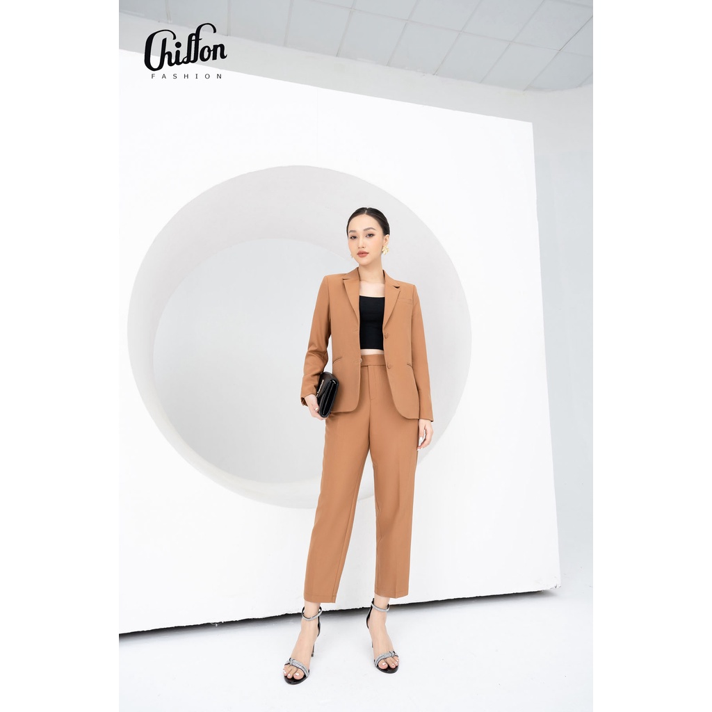 Áo vest nữ công sở cúc bọc phối túi thật by Thời Trang Chiffon