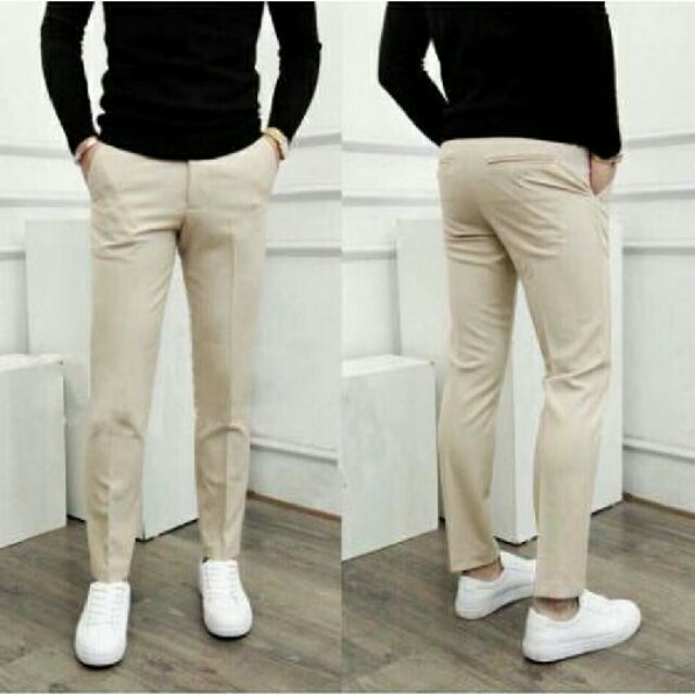 Quần âu nam đen công sở form đẹp, chất Kate Hàn co dãn nhẹ | BigBuy360 - bigbuy360.vn