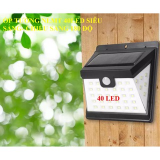 Đèn năng lượng mặt trời| COMBO 02 đèn năng lượng mặt trời cảm ứng hồng ngoại 40led cao cấp