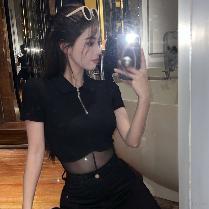 Áo liền quần Tay Ngắn Màu Sắc Thanh Lịch Phong Cách Hàn Quốc Cho Nữ