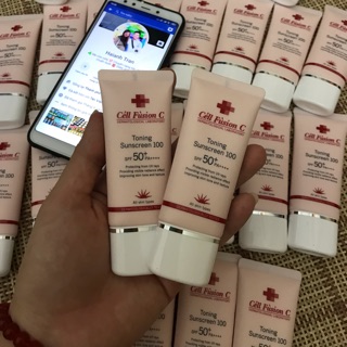 Kem chống nắng Cell fusion C hồng