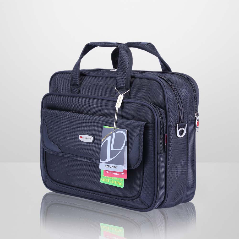 Cặp laptop thời trang nam nữ, có quai đeo chéo, chống nước Kim Long KL12 đen | BigBuy360 - bigbuy360.vn