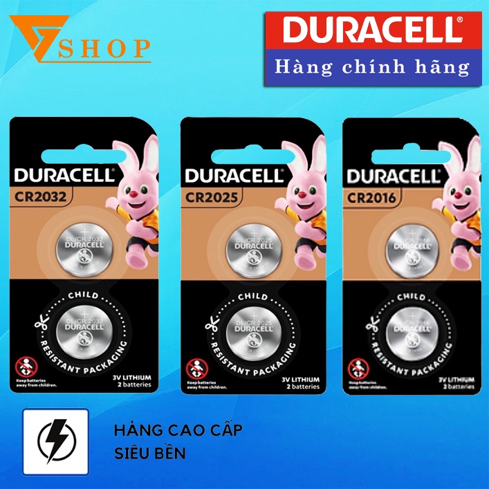 [FULL MÃ] Pin Duracell CR2032 / CR2025 / CR2016 cao cấp vỉ 2 viên chính hãng