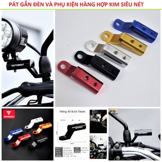 PÁT GẮN ĐÈN VÀ PHỤ KIỆN CHÂN KÍNH MẪU MỚI HỢP KIM CHỐNG HAN RỈ LẮP CÁC XE