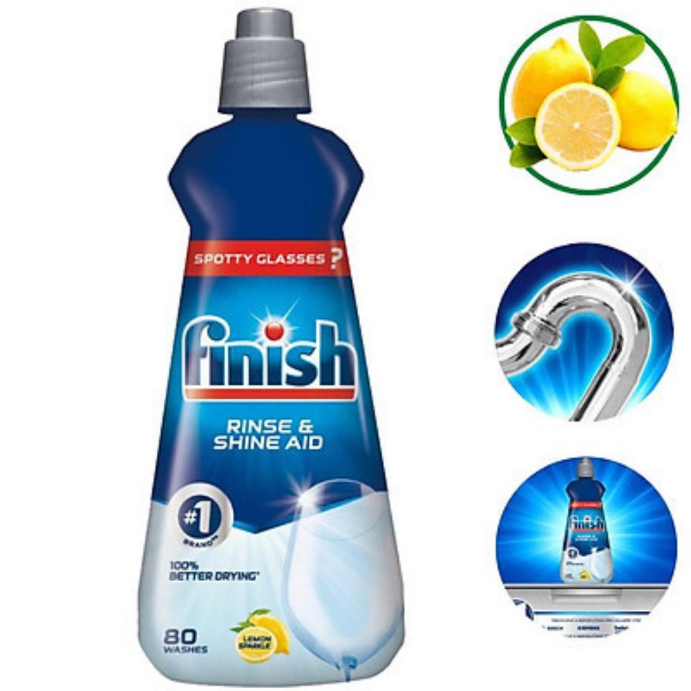 Nước làm bóng Finish dùng cho máy rửa bát máy rửa chén