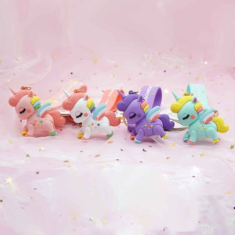 Móc Khóa/Hình gắn sục dép crocs Kỳ lân pony béo ú siêu dễ thương các nhân vật hoạt hình