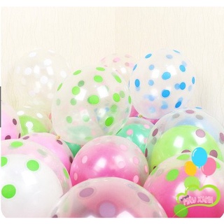 Bóng trong suốt chấm bi 12inch~30cm