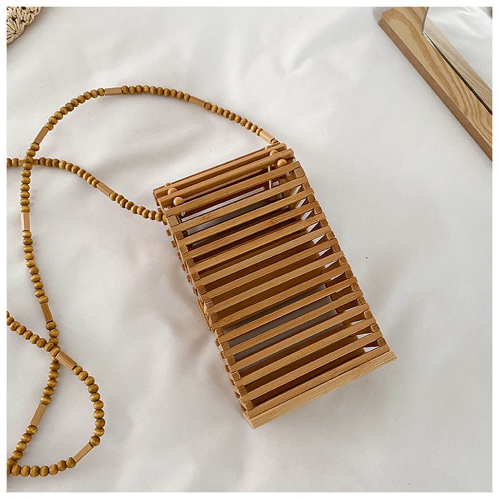 Túi Đeo Chéo Vai Bằng Tre Đan Tự Nhiên Dành Cho Nữ Đi Biển Mùa Hè