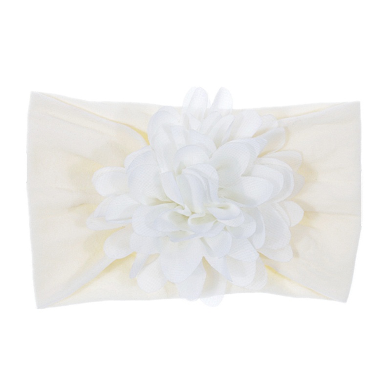 Băng Đô Co Giãn Mềm Mại Đính Hoa Lớn Dành Cho Bé Gái