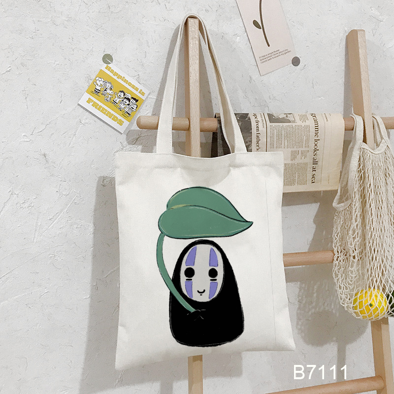 Túi tote in hình Vô Diện hoạt hình cho bạn gái mua sắm
