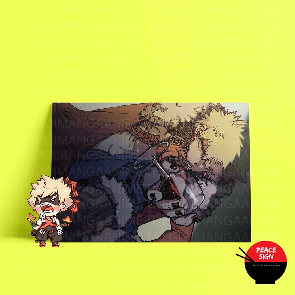 (NHIỀU MẪU) Tấm Postcard cao cấp giấy 260gsm in hình BAKUGOU KATSUKI - BOKU NO HERO ACADEMIA ảnh đẹp mẫu