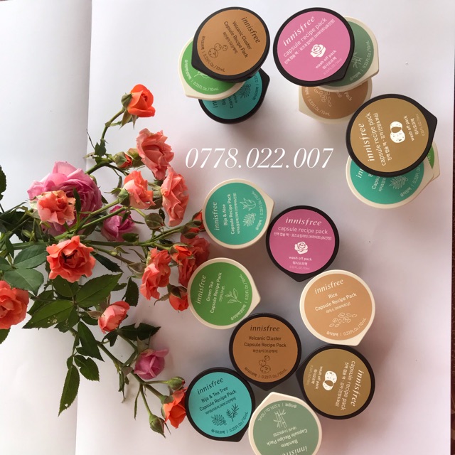 [New 2019] Mặt Nạ Hủ Chiết Xuất Từ Thiên Nhiên Innisfree Capsule Recipe Pack