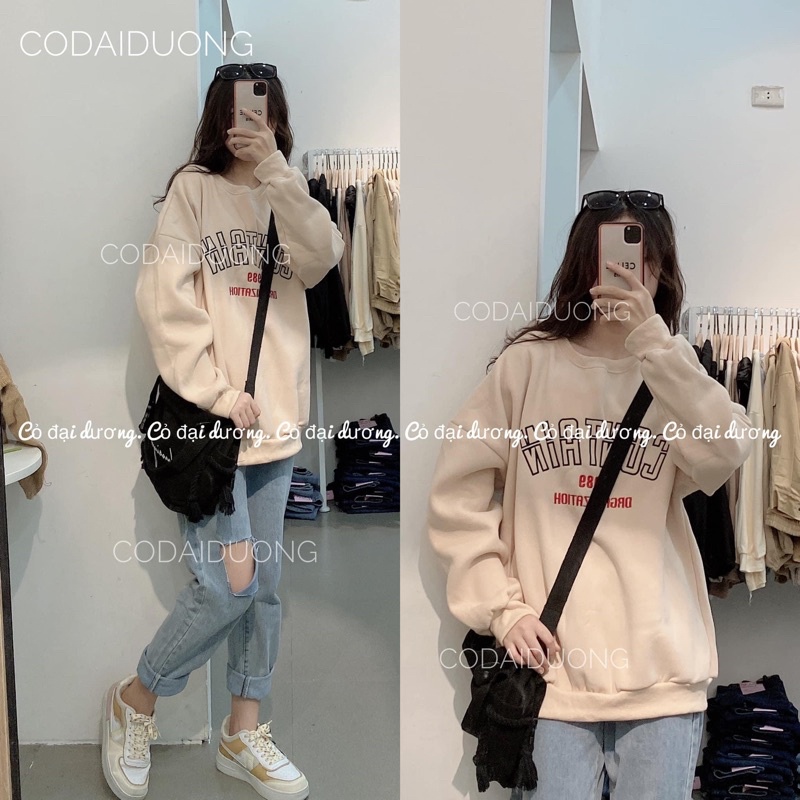 Áo Sweater nỉ Contain 1989 Form Rộng Ulzang | BigBuy360 - bigbuy360.vn