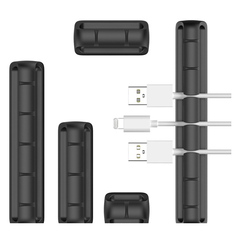 Dụng cụ cố định dây sạc FREESHIP Dụng cụ silicon giúp cố định 3 đầu dây sạc, dây điện CM-03 9464