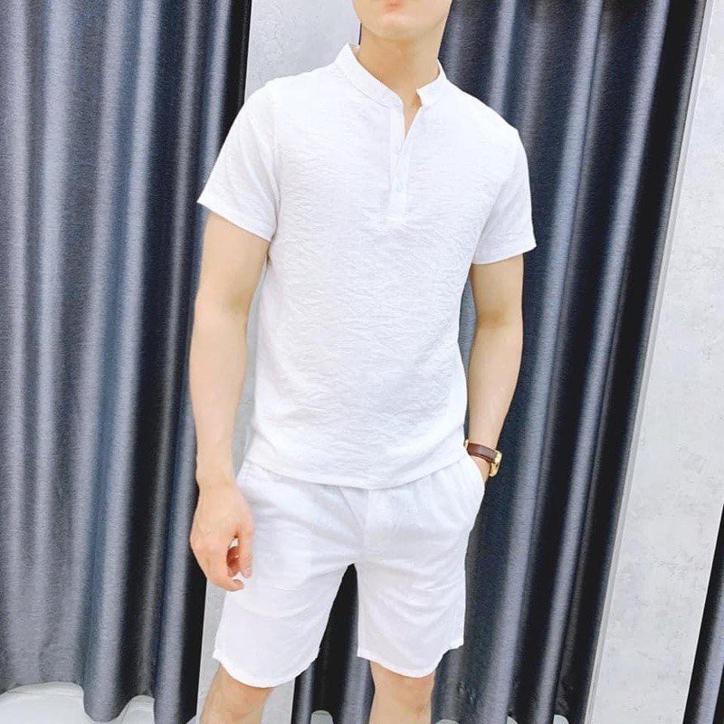 Áo Đũi Nam Cổ Tàu Cộc Tay hàng loại 1 hot 2021 | BigBuy360 - bigbuy360.vn