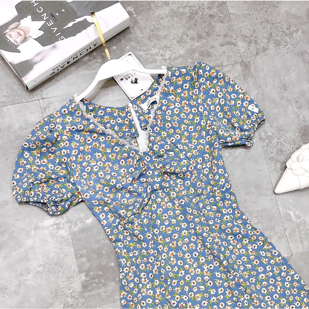 🌷 VÁY HOA NHÍ XANH VINTAGE VIỀN REN | BigBuy360 - bigbuy360.vn