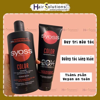 Dầu gội xả giữ màu tóc nhuộm SYOSS Đức chống phai màu tóc nhuộm, bền màu, dưỡng gấp 20 lần - HairSolutions360