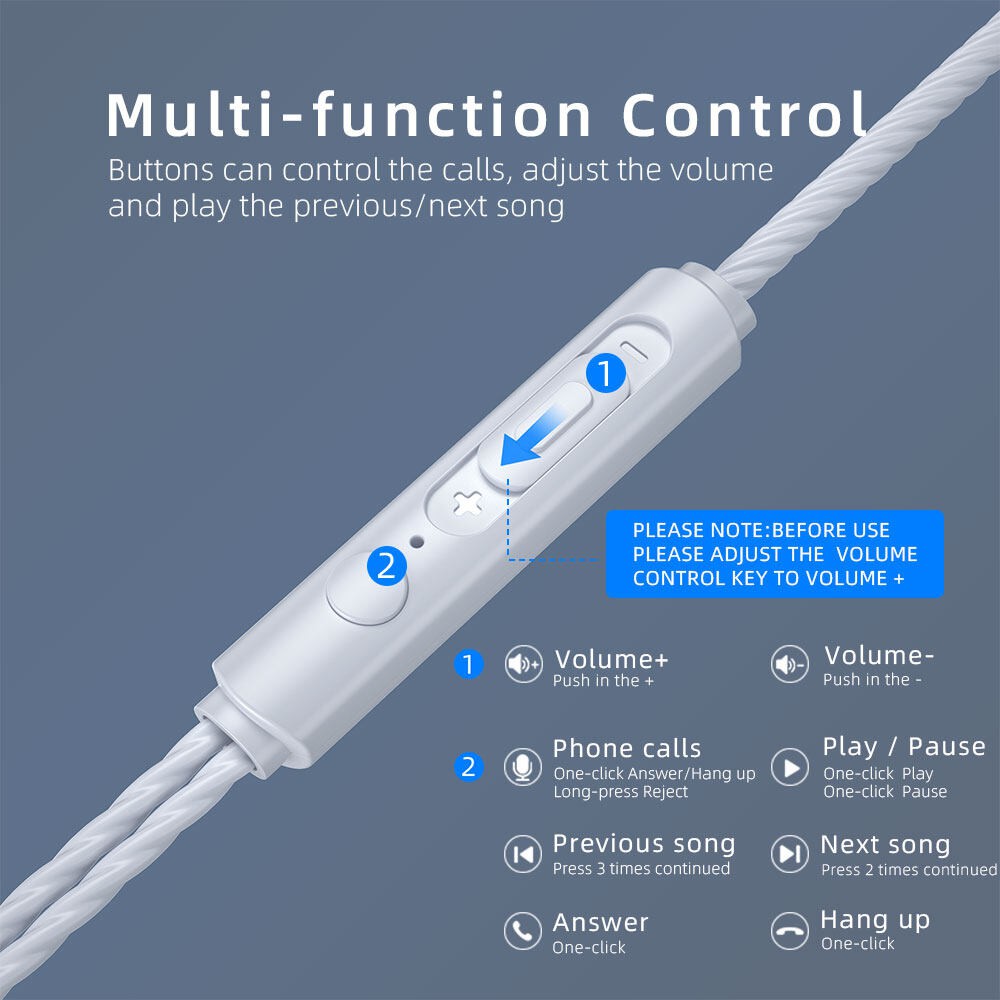 Tai Nghe Có Dây Trong Tai 3.5MM, Tai Nghe HIFI Có MIC Dành Cho Điện Thoại Xiaomi Samsung Vivo