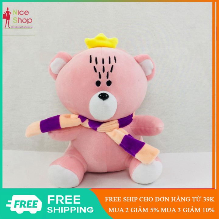Giá Vốn - Gấu bông ôm teddy có khăn quàng cổ đáng yêu dùng để ôm & trang trí