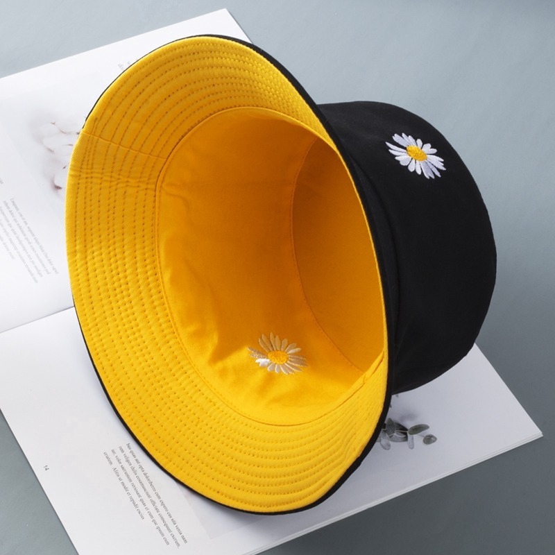 Mũ vành họa tiết hoa cúc thời trang xinh xắn cho nữ và nam