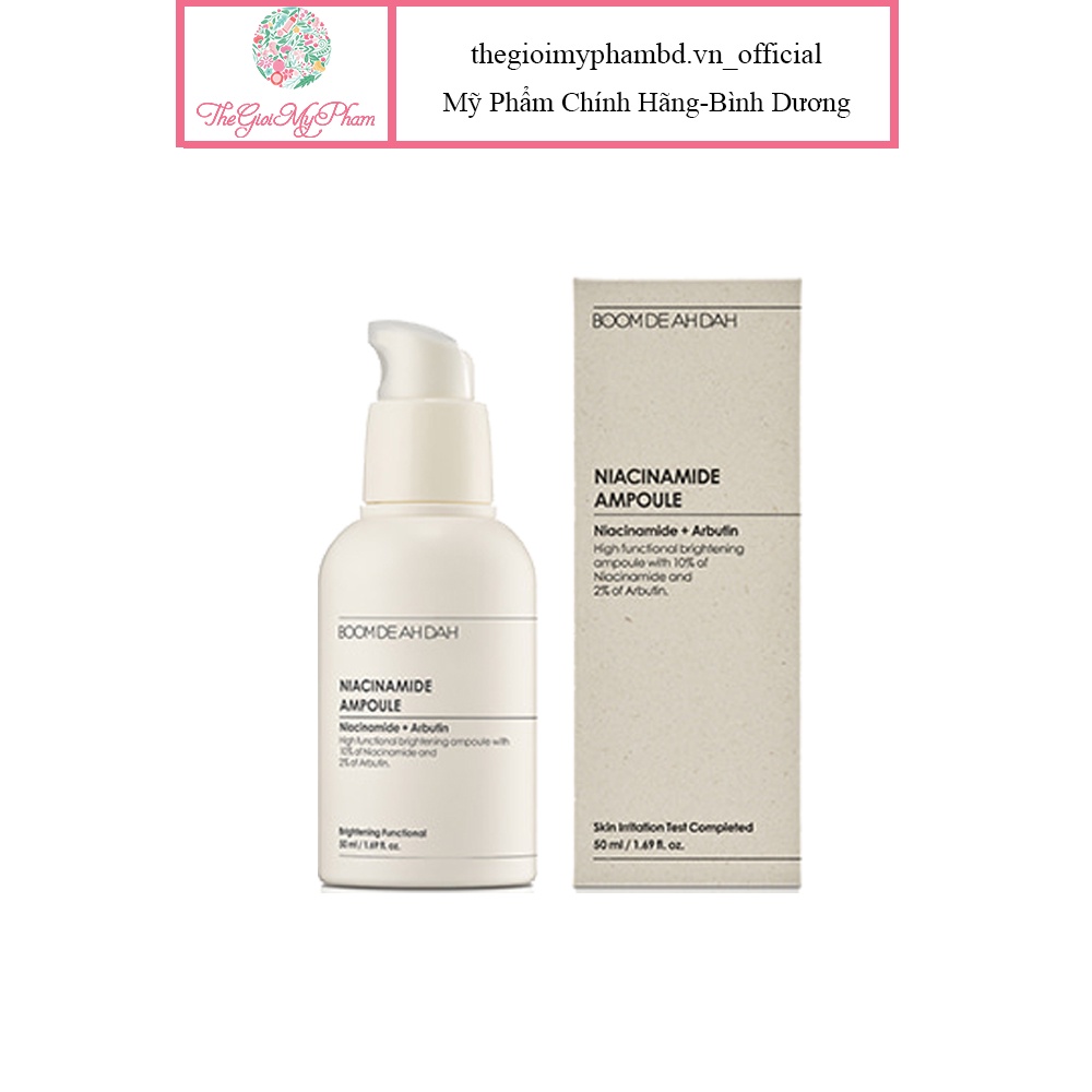 Tinh Chất Dưỡng Trắng Căng Bóng Da Boom De Ah Dah Niacinamide 10% + Arbutin 2% 50ml