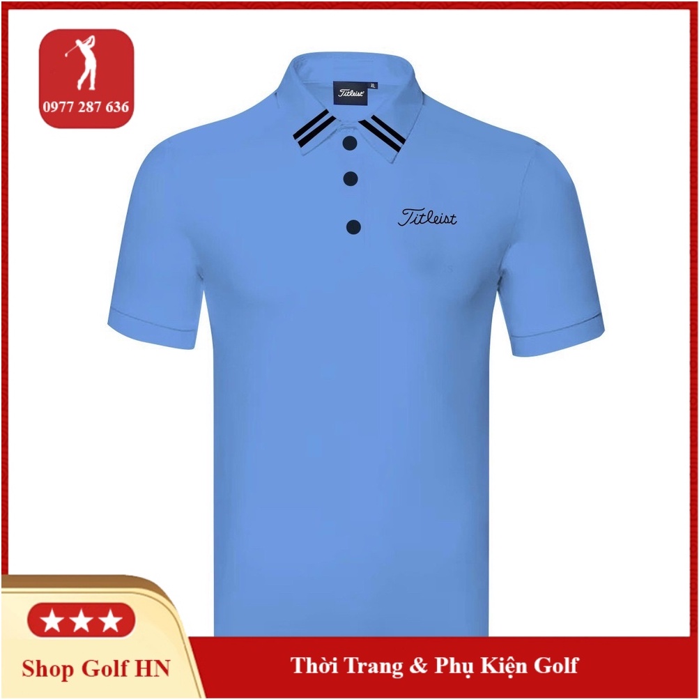 Áo đánh golf Nam Titleist ngắn tay thoáng khí chống nhăn thể thao cao cấp AN015