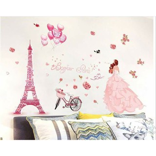 Decan Dán Tường Cô Dâu Bên Tháp Eiffel