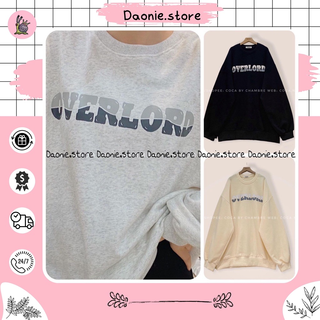 Áo nỉ Overlord tay bồng năng động [FREESHIP] ♥ Sweater nữ ulzzang cánh dơi kiểu dáng oversize cá tính ♥